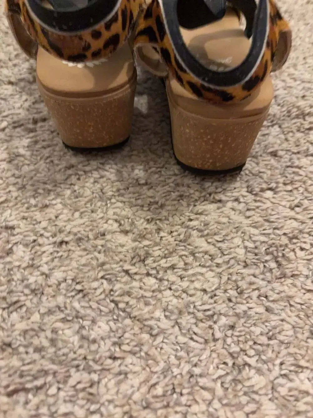 Yellow Box Janalee Leopard Print Platform Sandals Size 8.5 - Picture 6 of 8